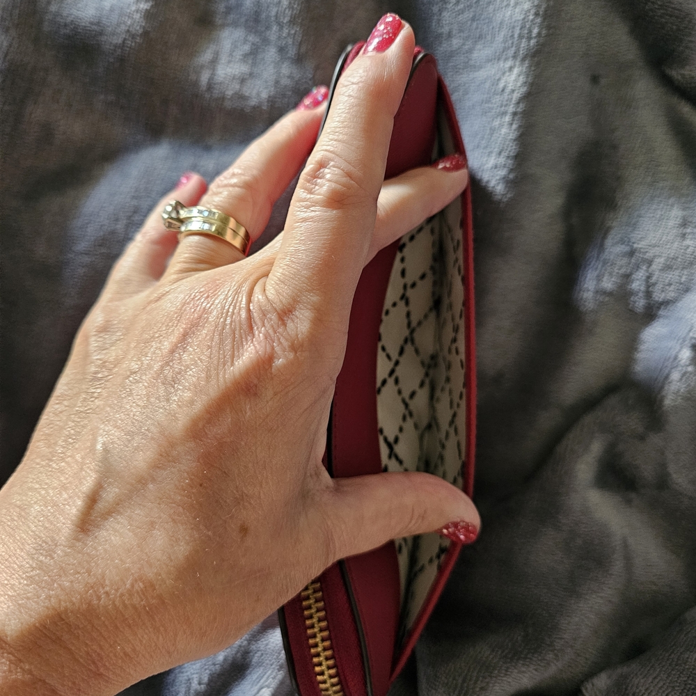 Kate Spade Cherry Red Zip Wallet - Picture 6 of 9